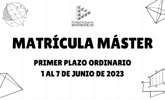Matrícula Másteres Curso 2023-24
